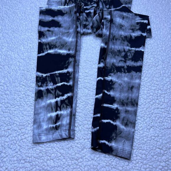 Nicole Miller Black White Tie Dye Set Crop Top Leggings Small - Picture 4 of 15